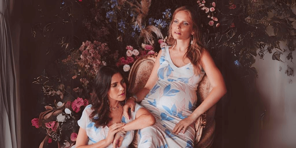 Peças gestante com tecidos leves e respiráveis