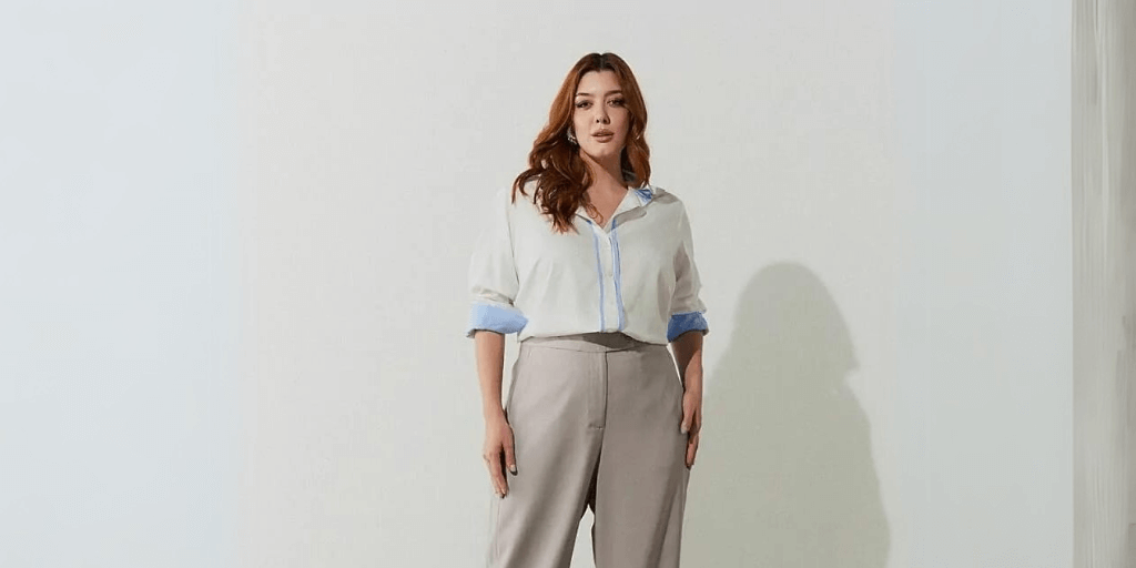 Camisa Branca com Calça de Alfaiataria looks plus size para o trabalho